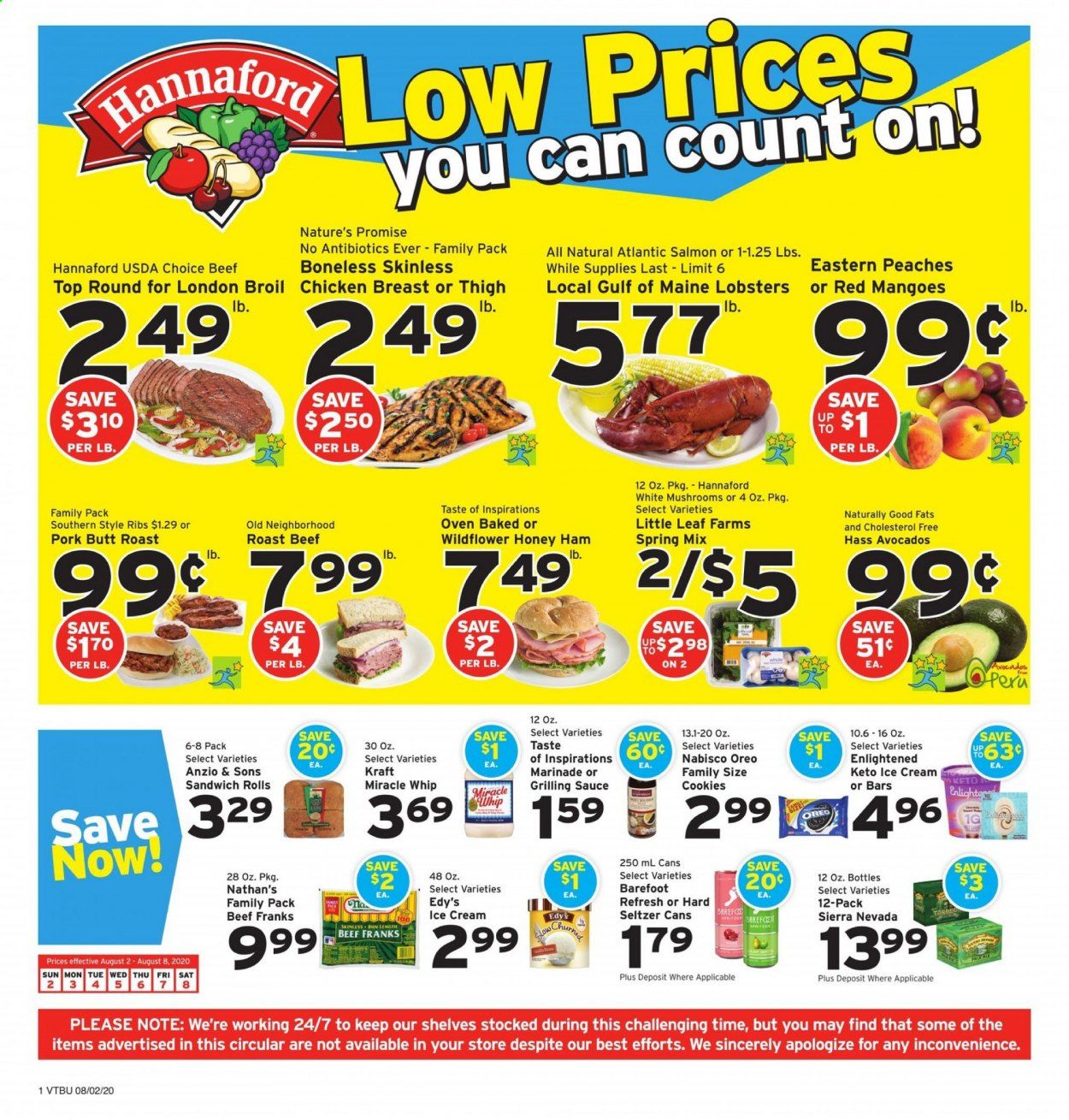 Hannaford (VT) Weekly Ad August 2 to August 8