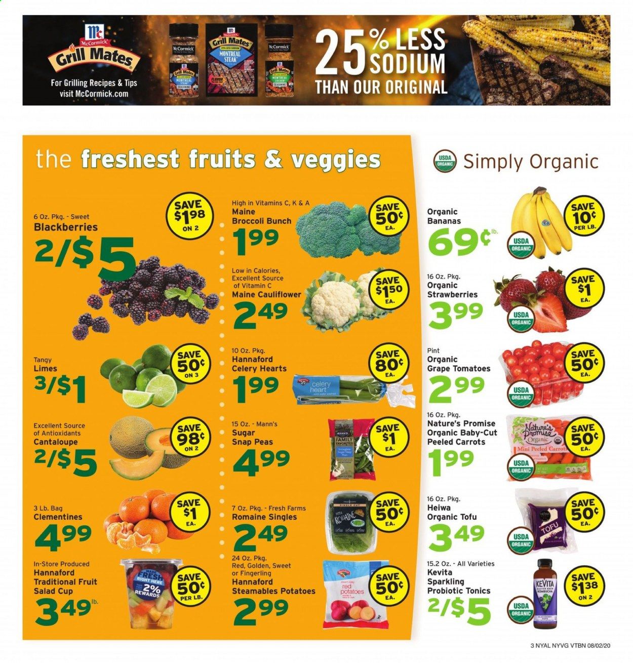Hannaford (NY) Weekly Ad August 2 to August 8