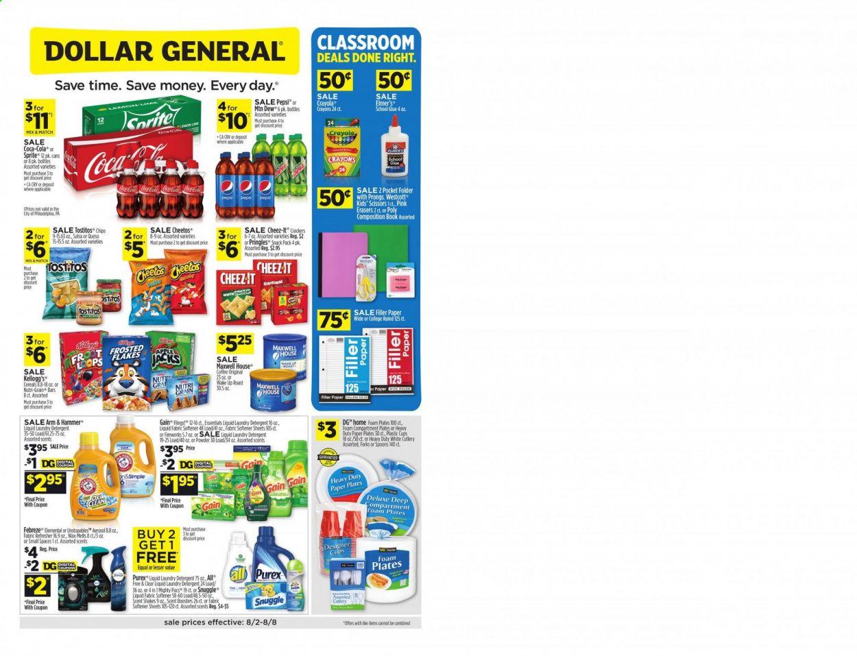 Dollar General (AZ, CO, NM) Weekly Ad August 2 to August 8