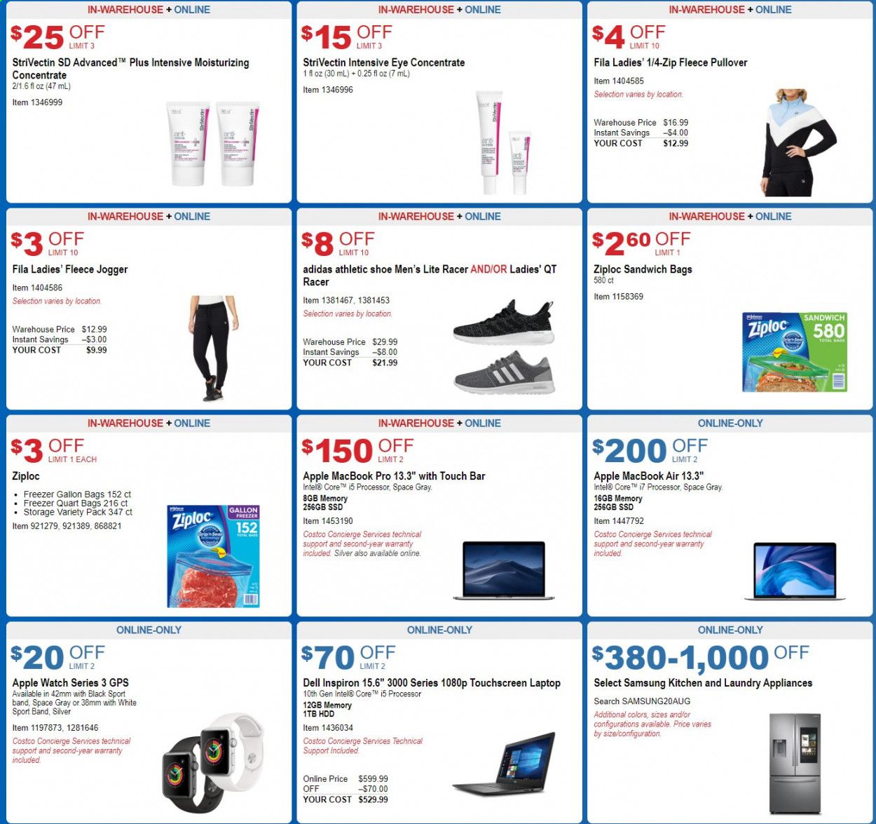 Costco Weekly Ad August 5 to August 30