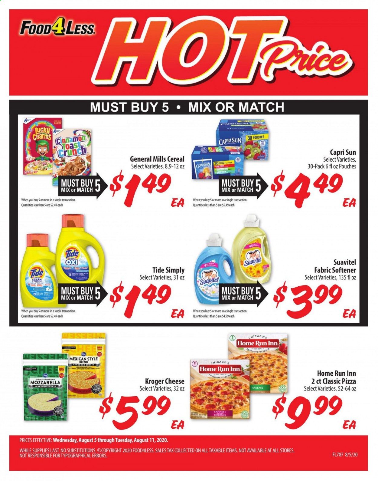 Food 4 Less (IN) Weekly Ad August 5 to August 11