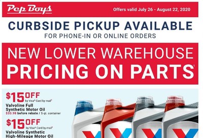 Pep Boys Weekly Ad July 26 to August 22