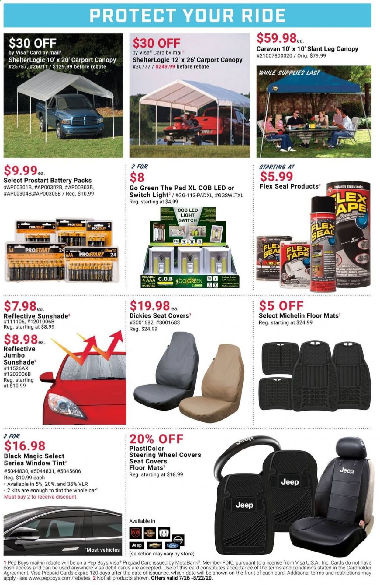 Pep Boys Weekly Ad July 26 to August 22