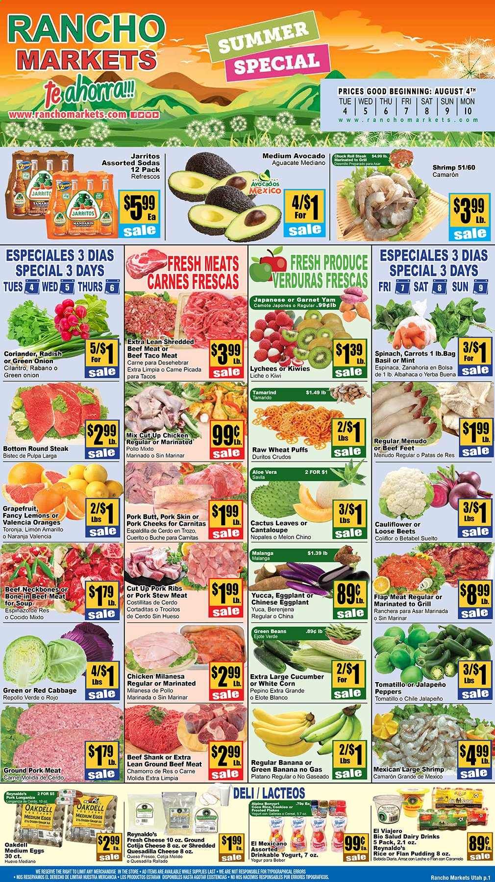 Rancho Markets Weekly Ad August 4 to August 10