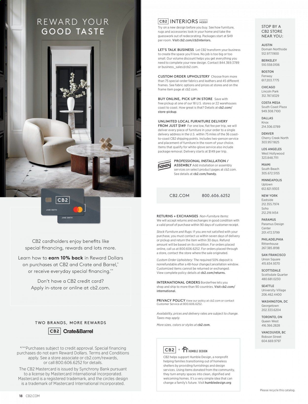 CB2 Weekly Ad August 1 to August 31