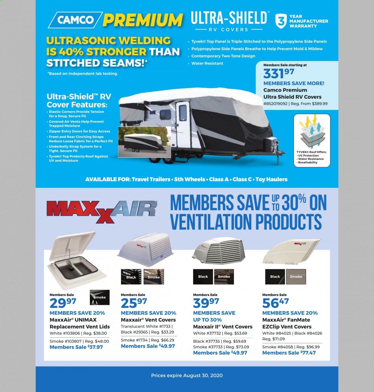 Gander RV & Outdoors (FL, KY, NC, NM, TX) Weekly Ad August 1 to August 30