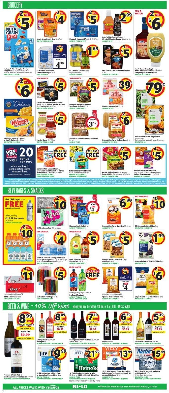 BI-LO (NC) Weekly Ad August 5 to August 11
