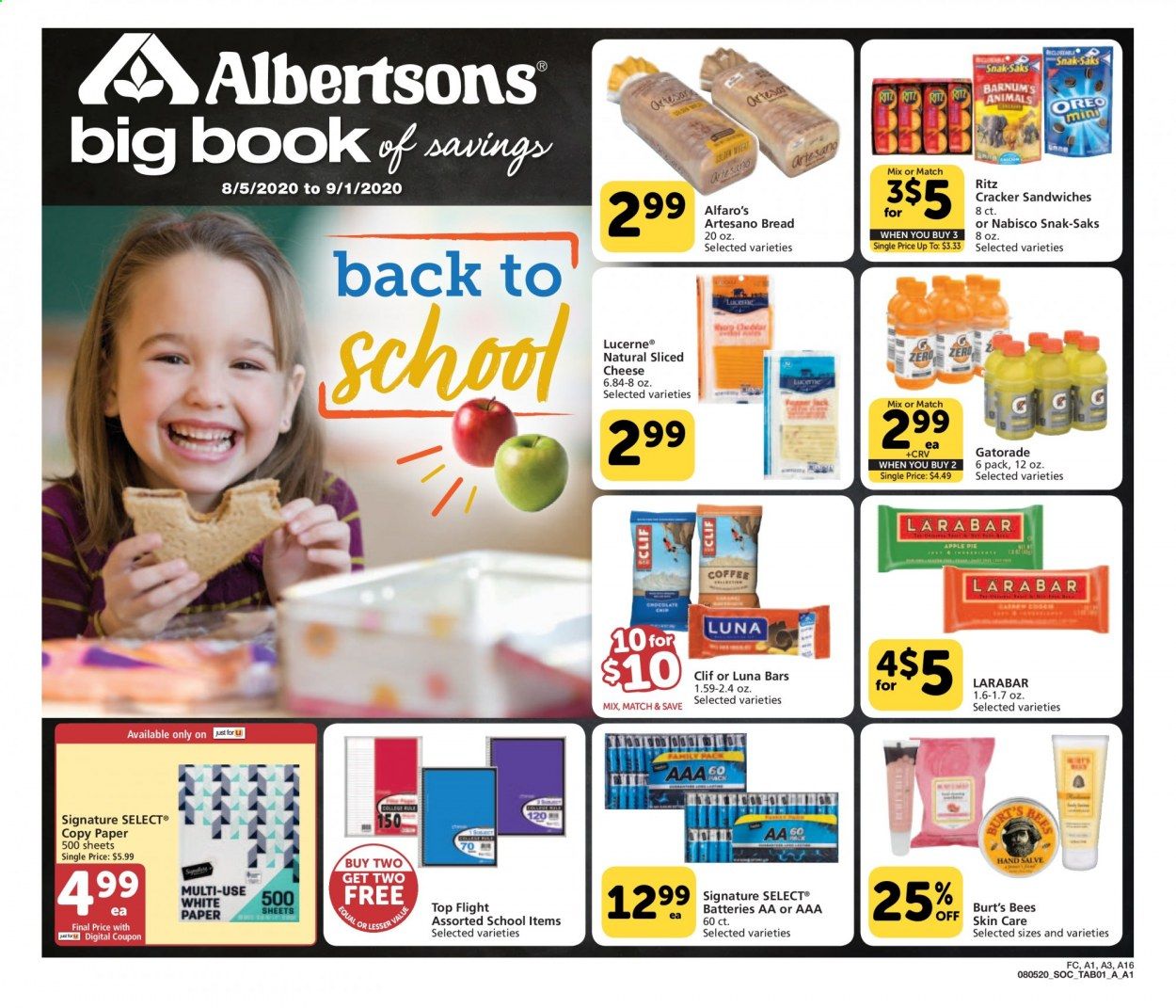 Albertsons Weekly Ad August 5 to September 1