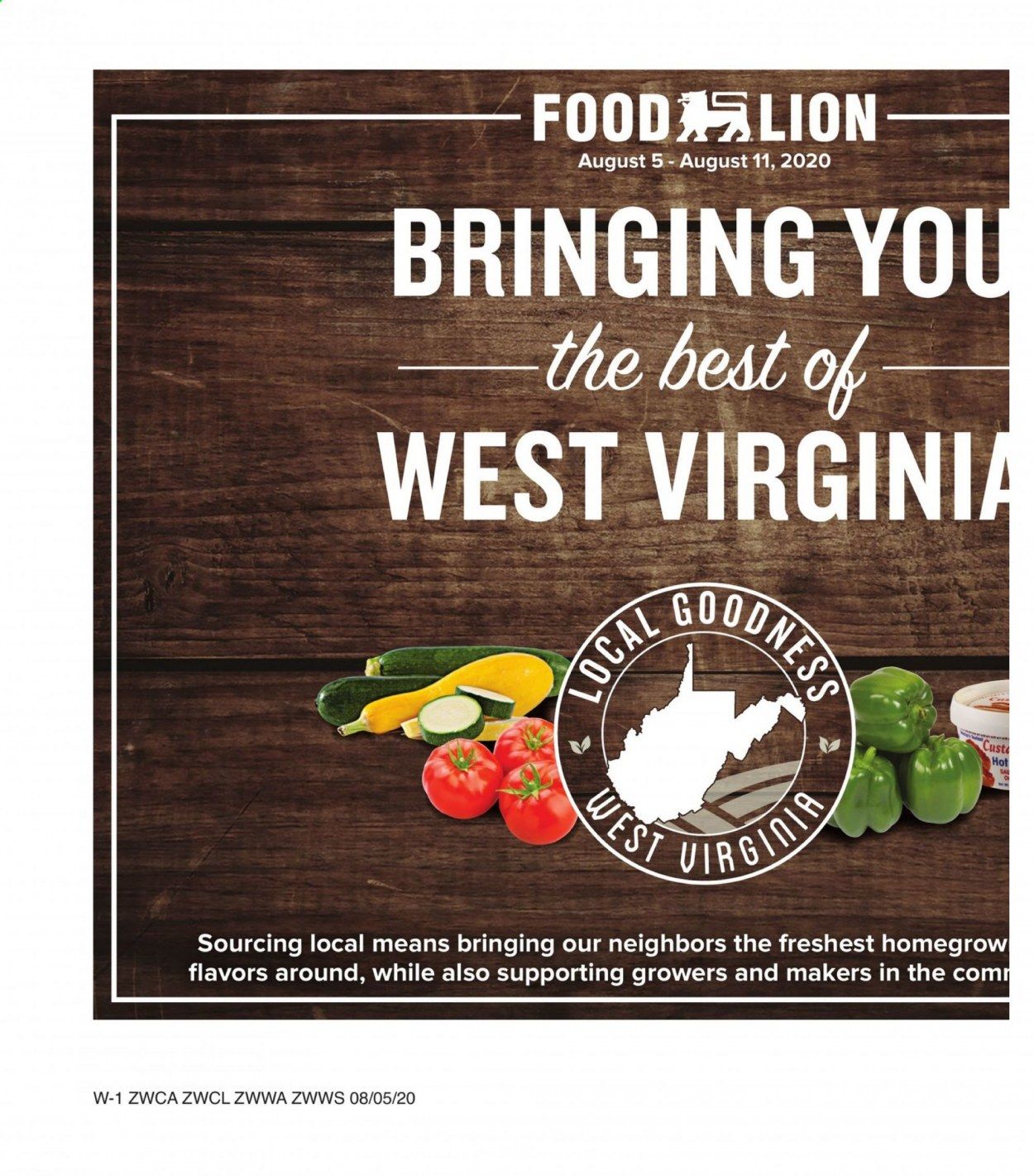 Food Lion (WV) Weekly Ad August 5 to August 11