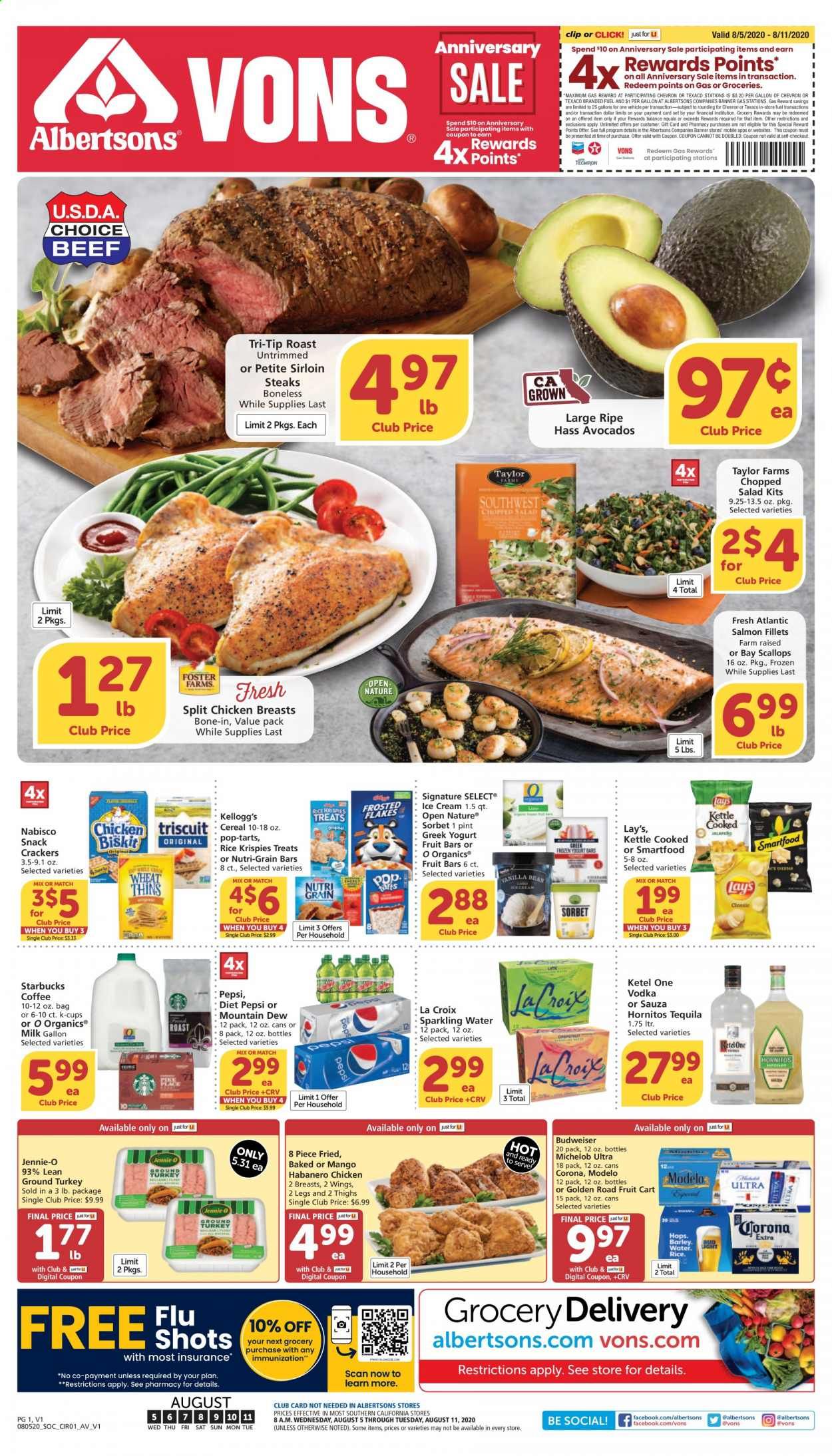 Vons Weekly Ad August 5 to August 11