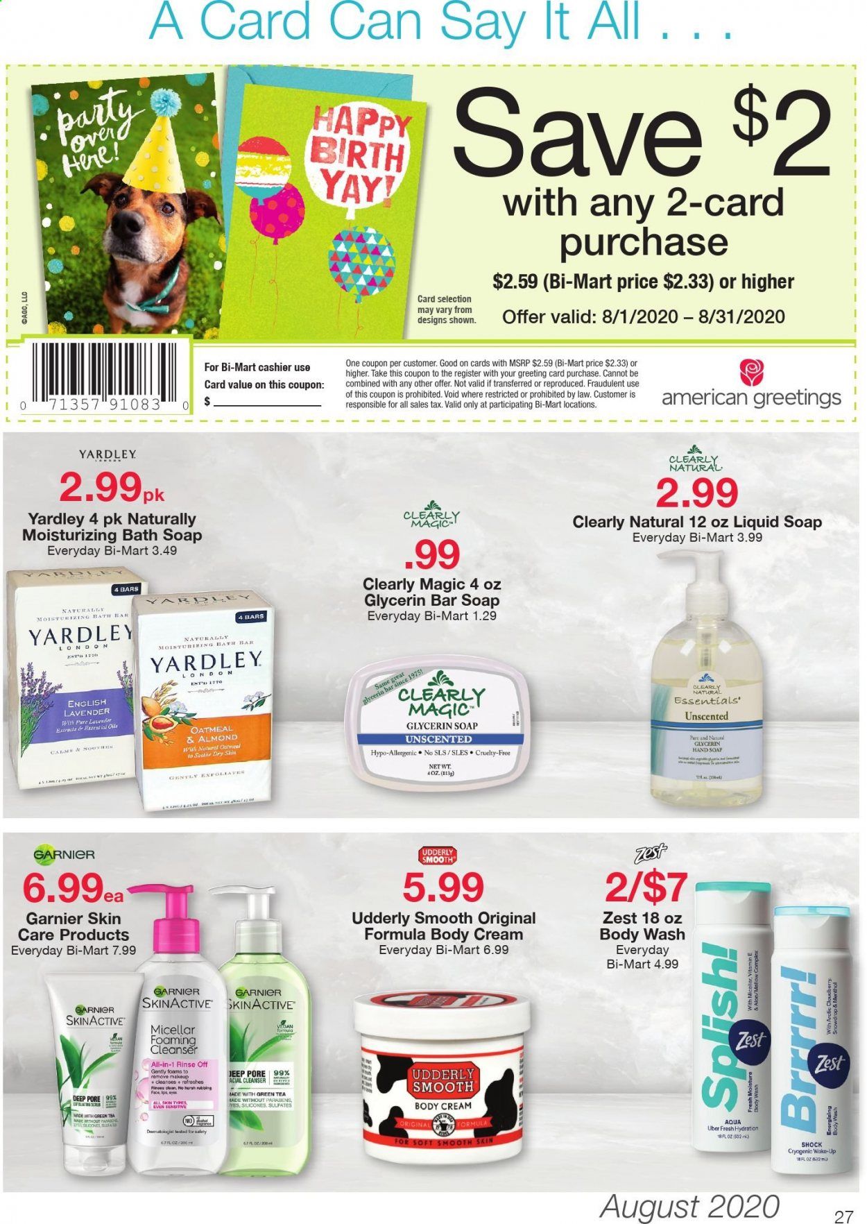 Bi-Mart Weekly Ad August 1 to August 31