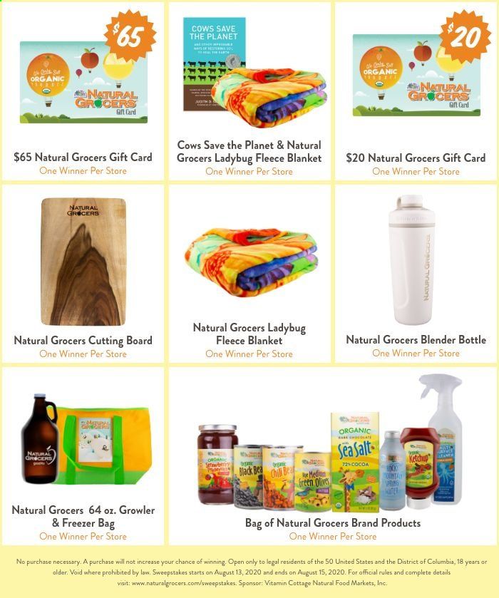 Natural Grocers Weekly Ad August 13 to August 15