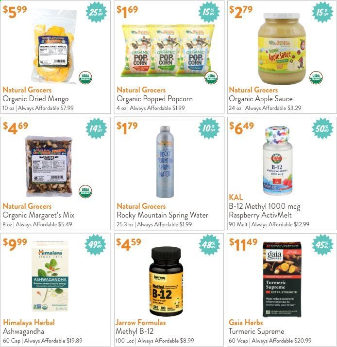 Natural Grocers Weekly Ad August 13 to August 15