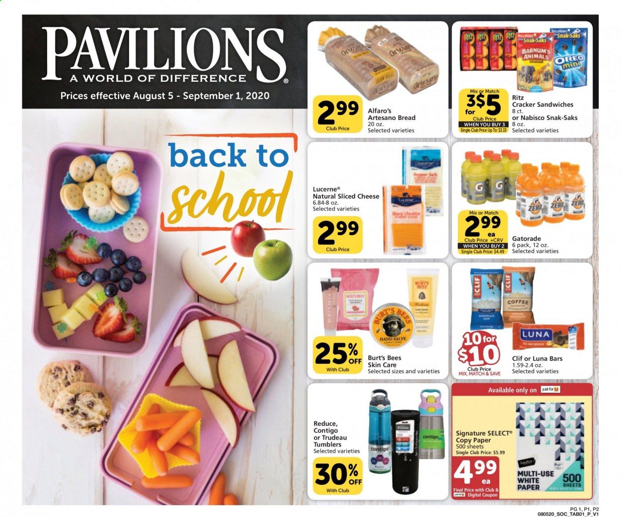 Pavilions Weekly Ad August 5 to September 1