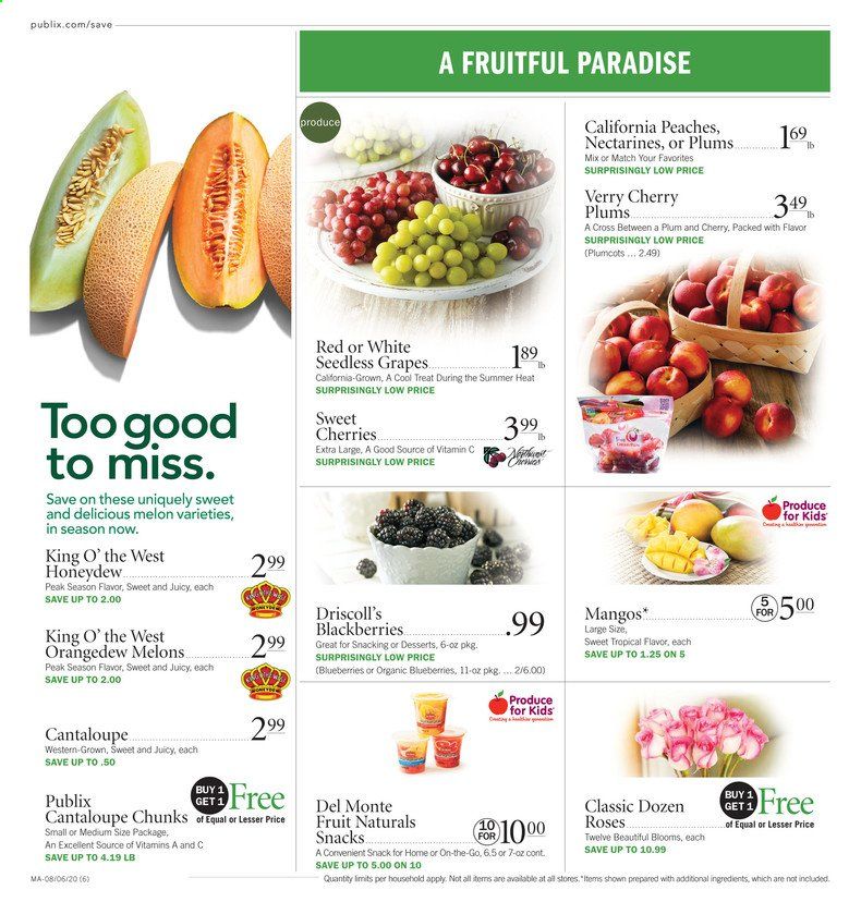 Publix Weekly Ad August 6 to August 12