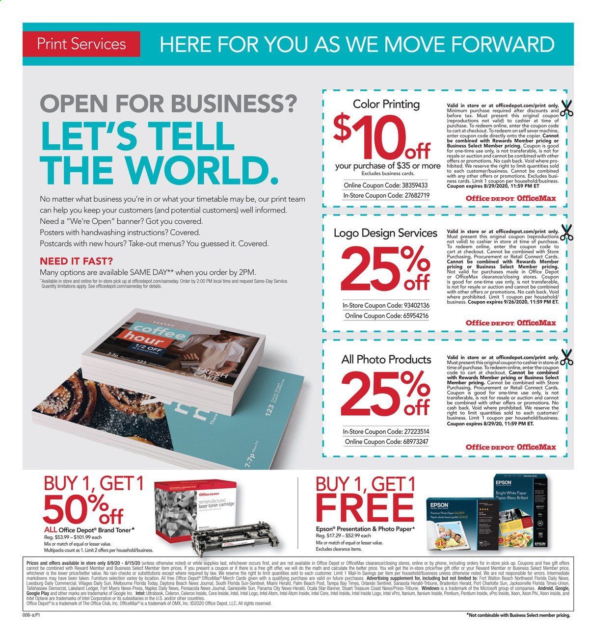 Office DEPOT Weekly Ad August 9 to August 15