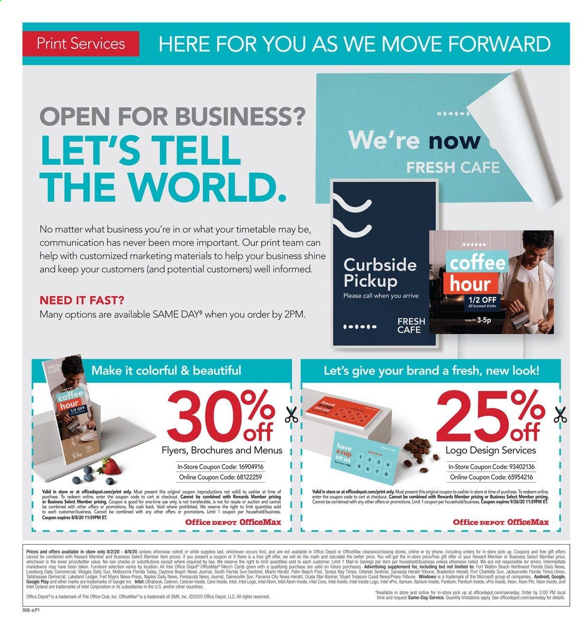 Office DEPOT Weekly Ad August 2 to August 8