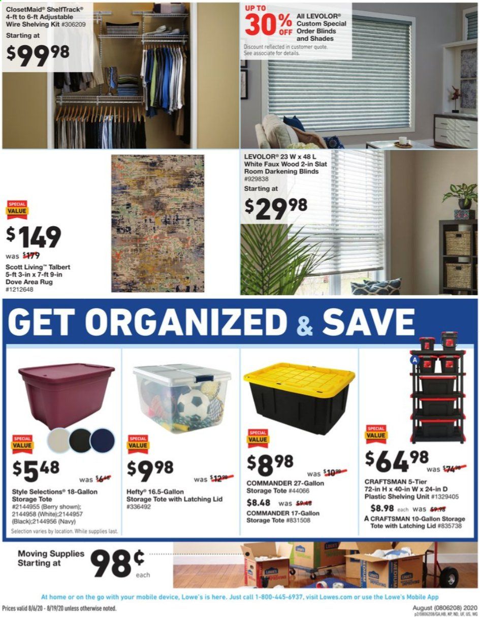 Lowe's Weekly Ad August 6 to August 19