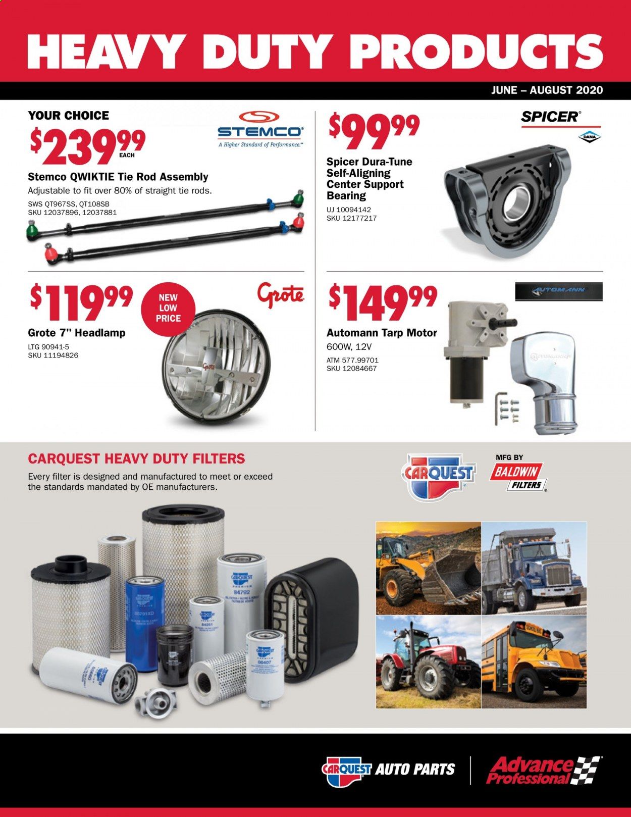 Carquest Weekly Ad June 1 to August 31