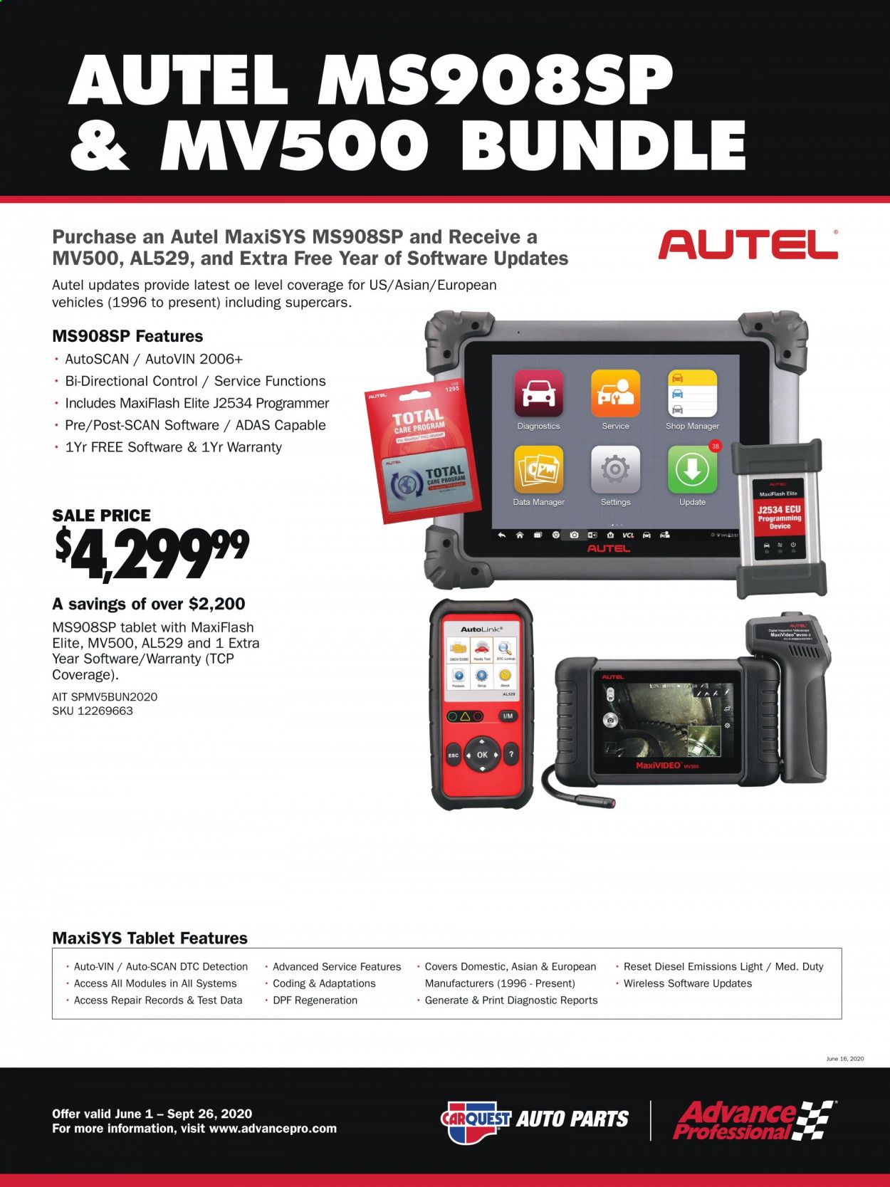 Carquest Weekly Ad June 1 to September 26