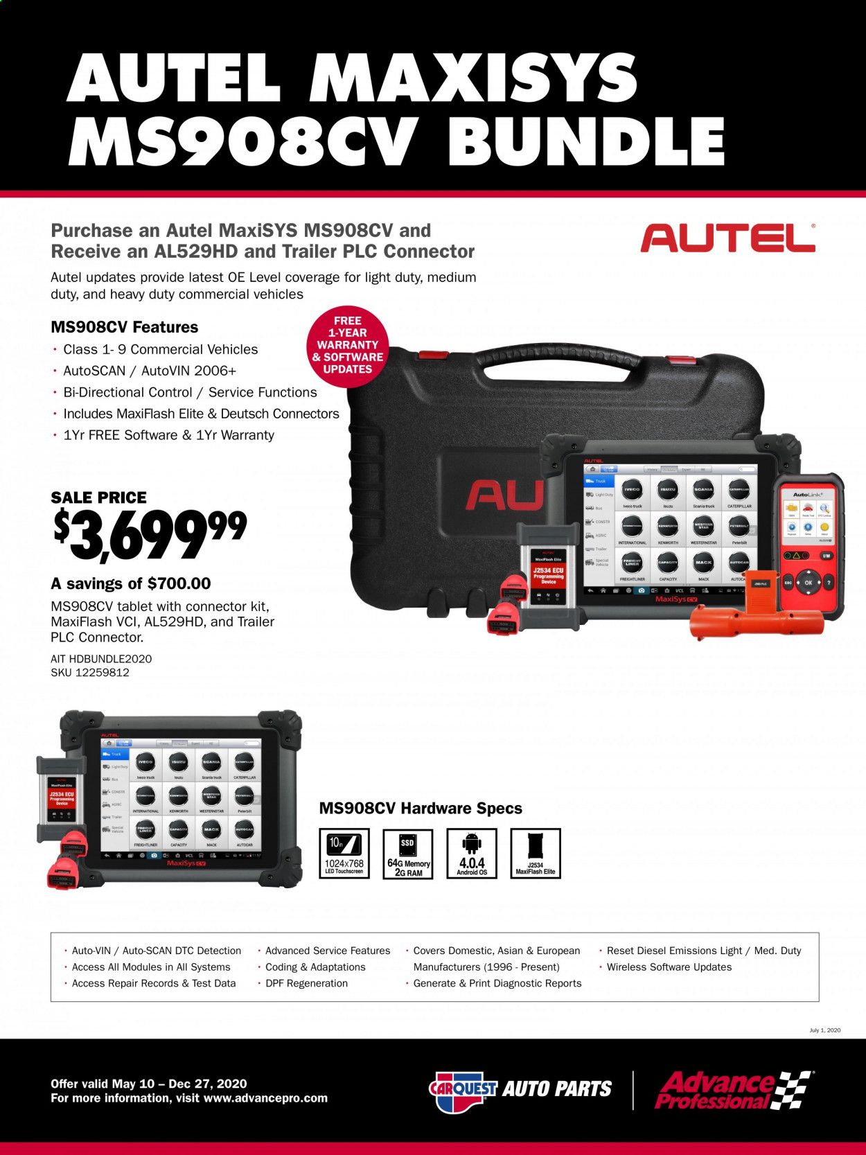 Carquest Weekly Ad June 1 to September 26