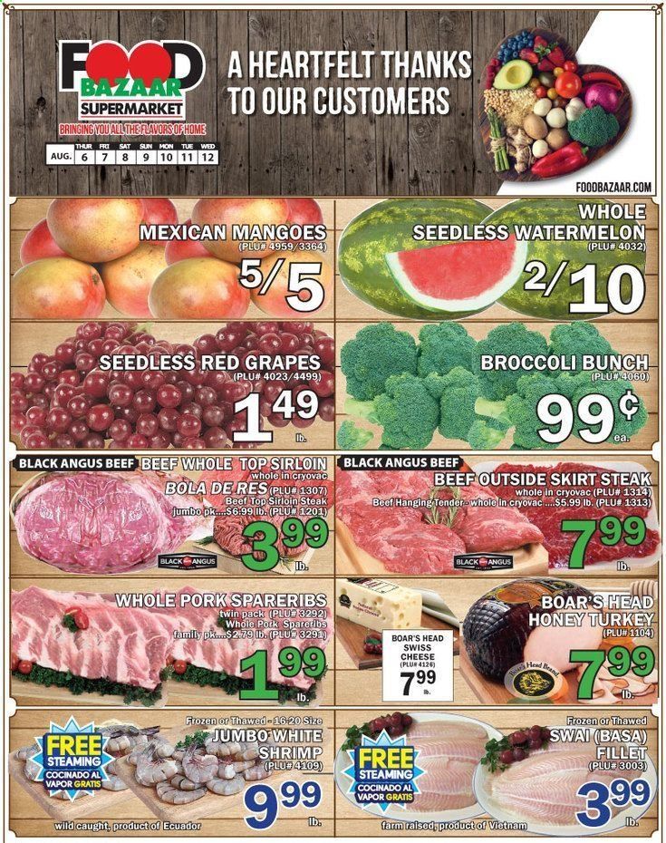 Food Bazaar Weekly Ad August 6 to August 12