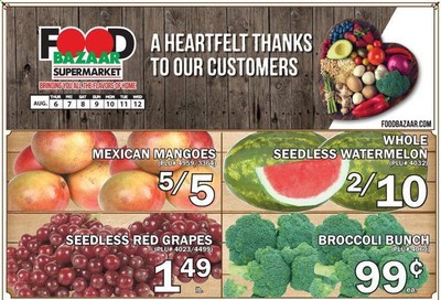 Food Bazaar Weekly Ad August 6 to August 12