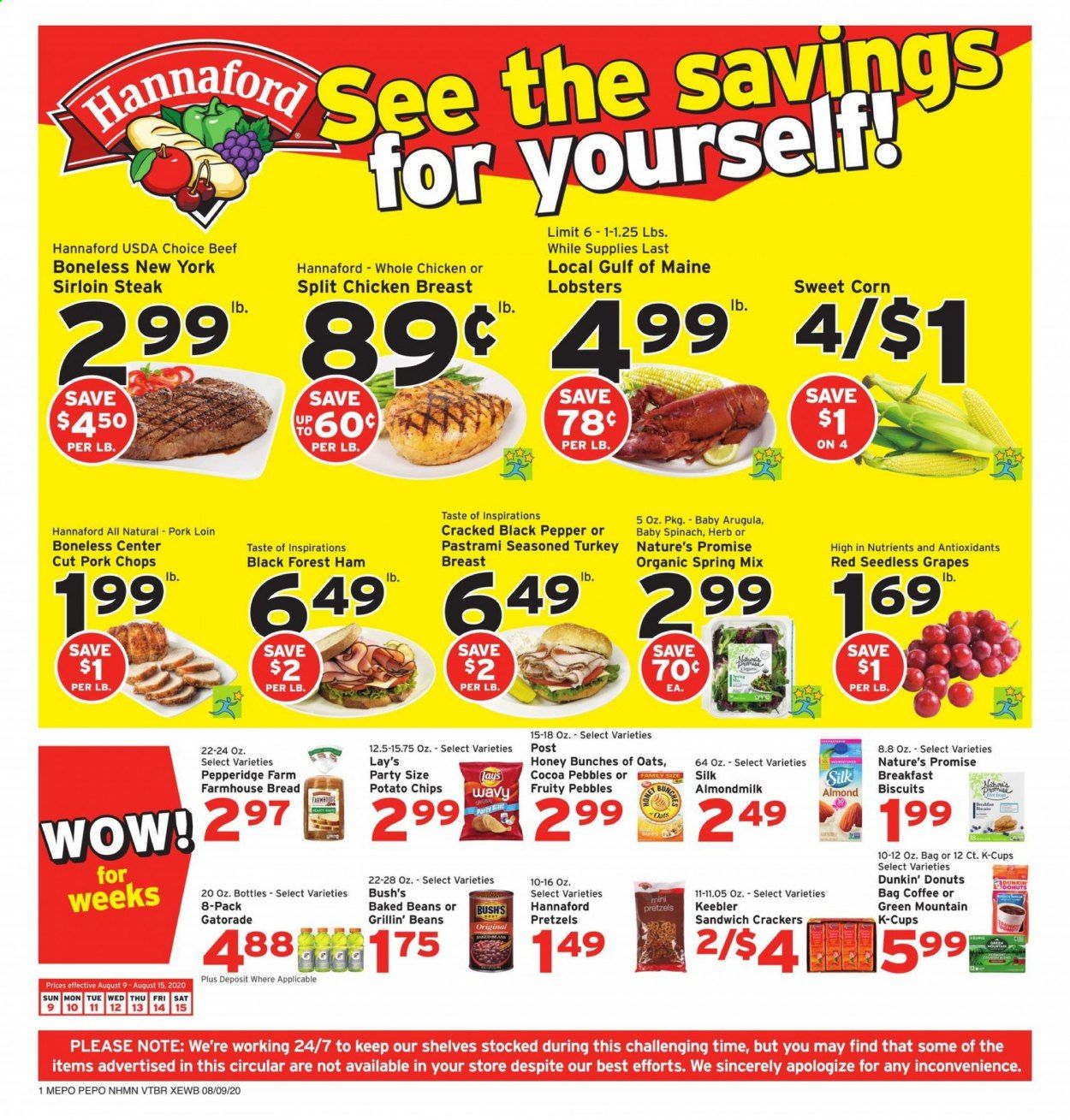 Hannaford (NH) Weekly Ad August 9 to August 15