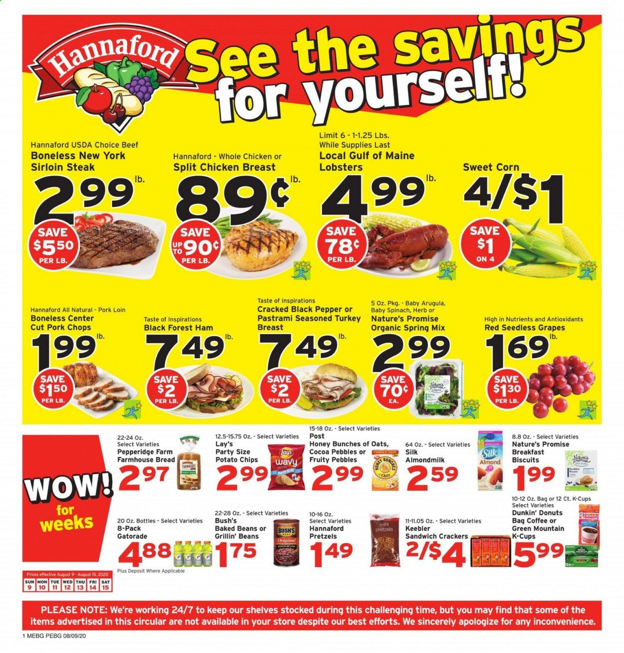 Hannaford (ME) Weekly Ad August 9 to August 15