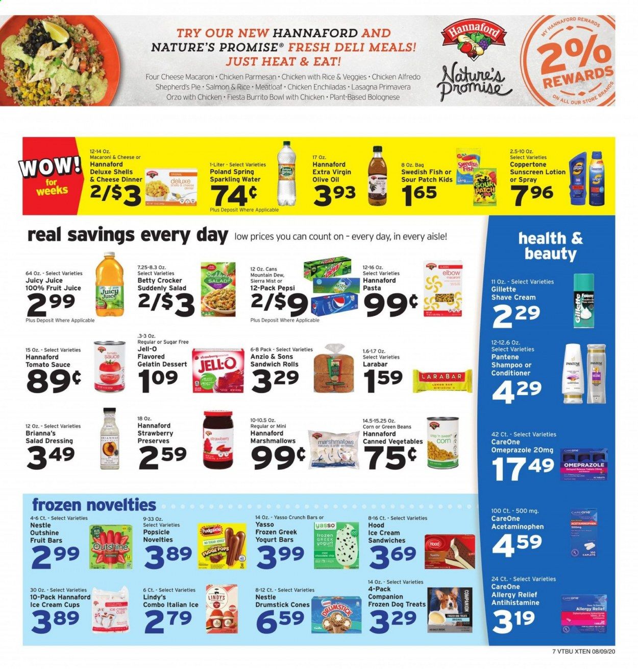 Hannaford (VT) Weekly Ad August 9 to August 15
