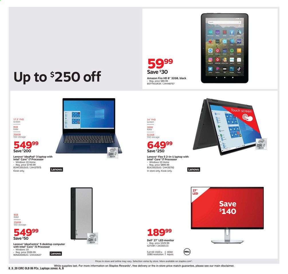 Staples Weekly Ad August 9 to August 15