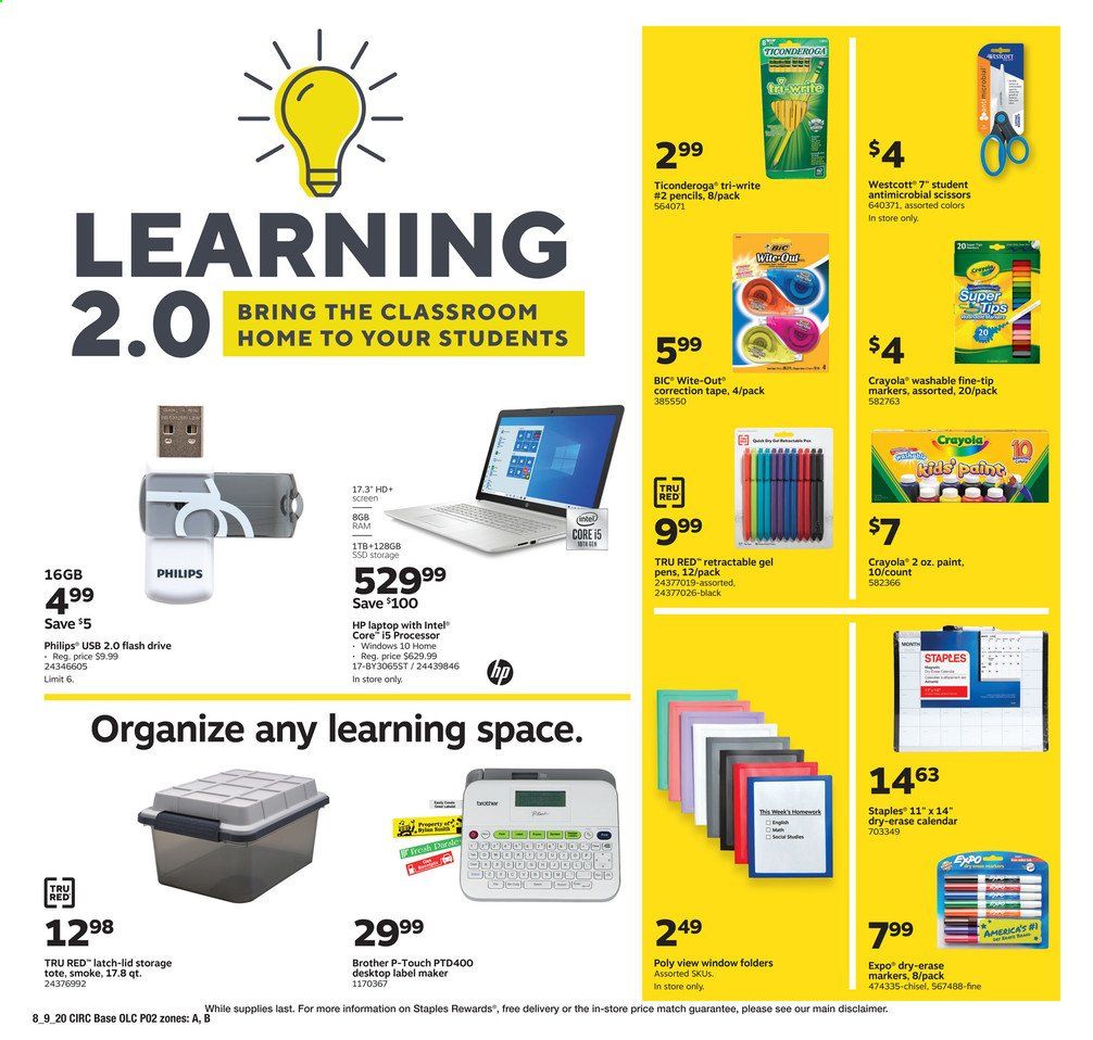 Staples Weekly Ad August 9 to August 15