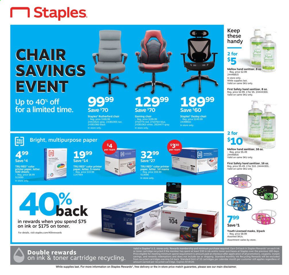 Staples Weekly Ad August 9 to August 15