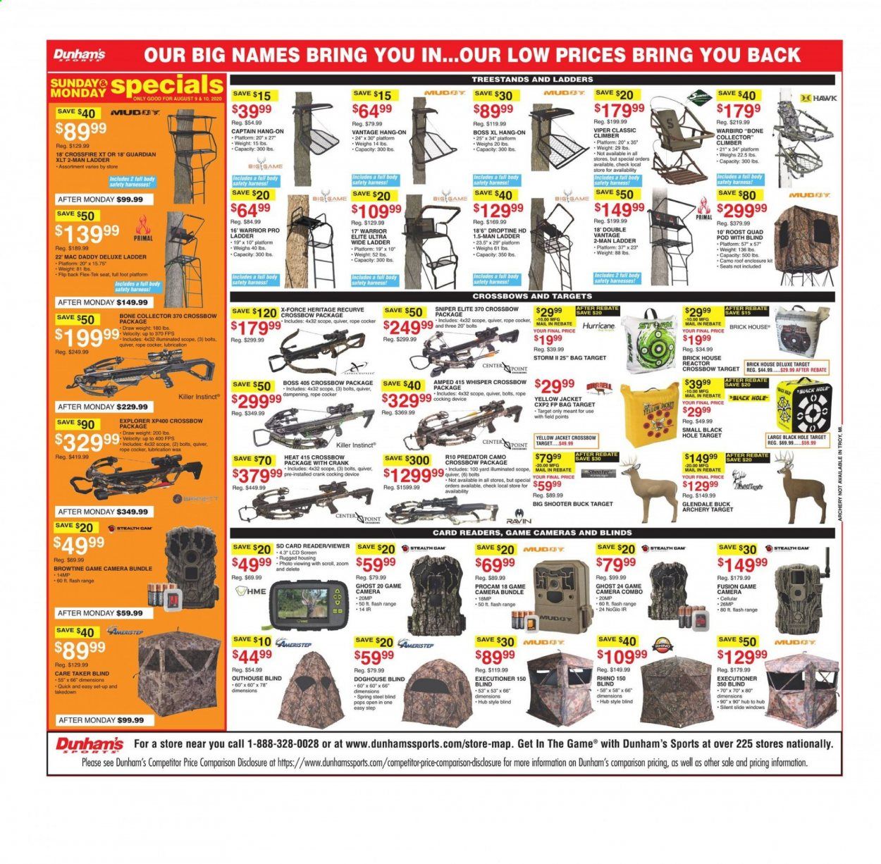 Dunham's Sports Weekly Ad August 8 to August 13