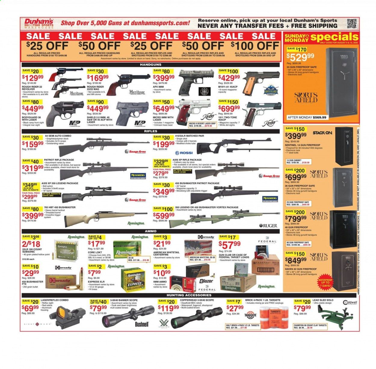 Dunham's Sports Weekly Ad August 8 to August 13