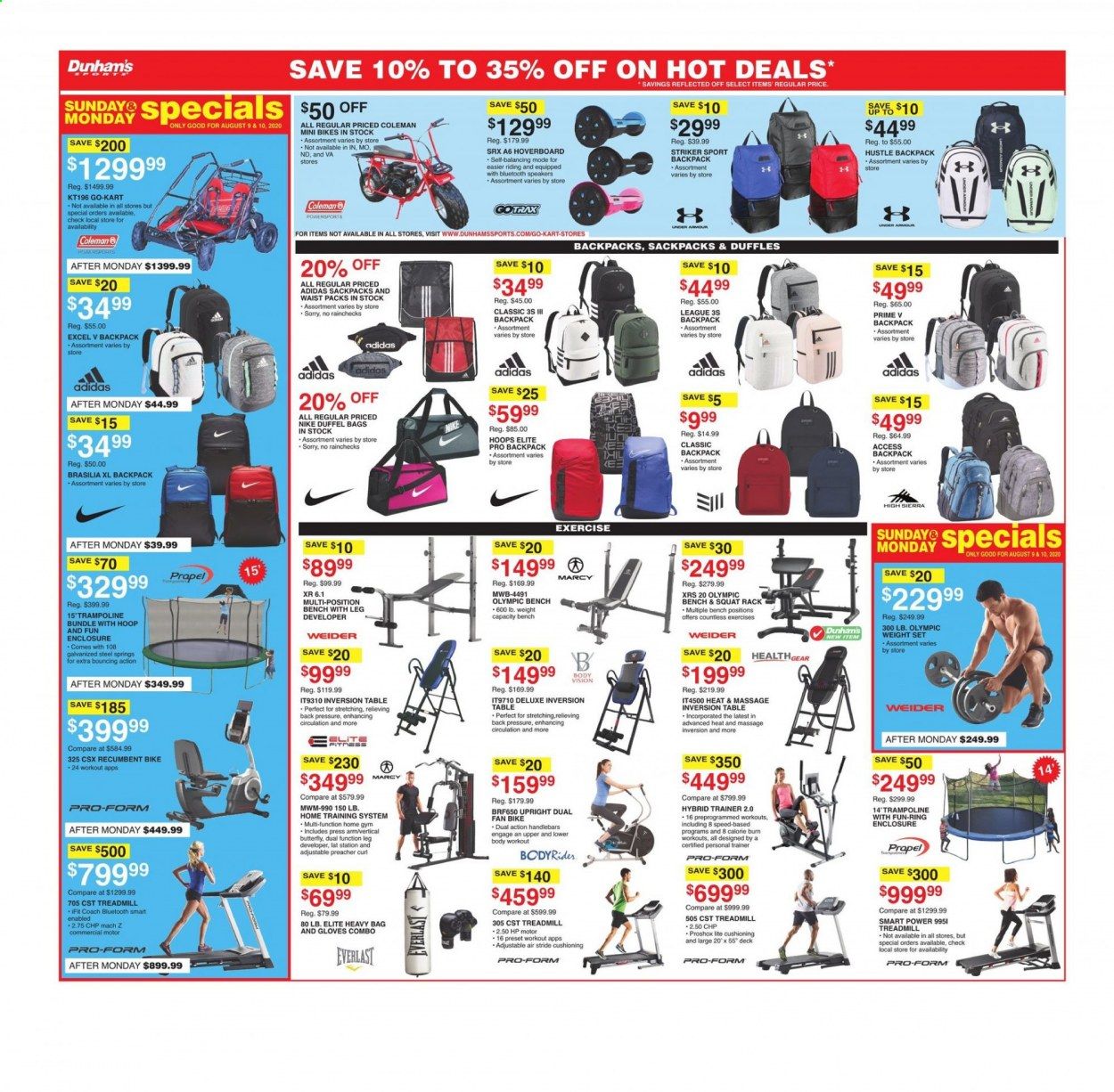 Dunham's Sports Weekly Ad August 8 to August 13