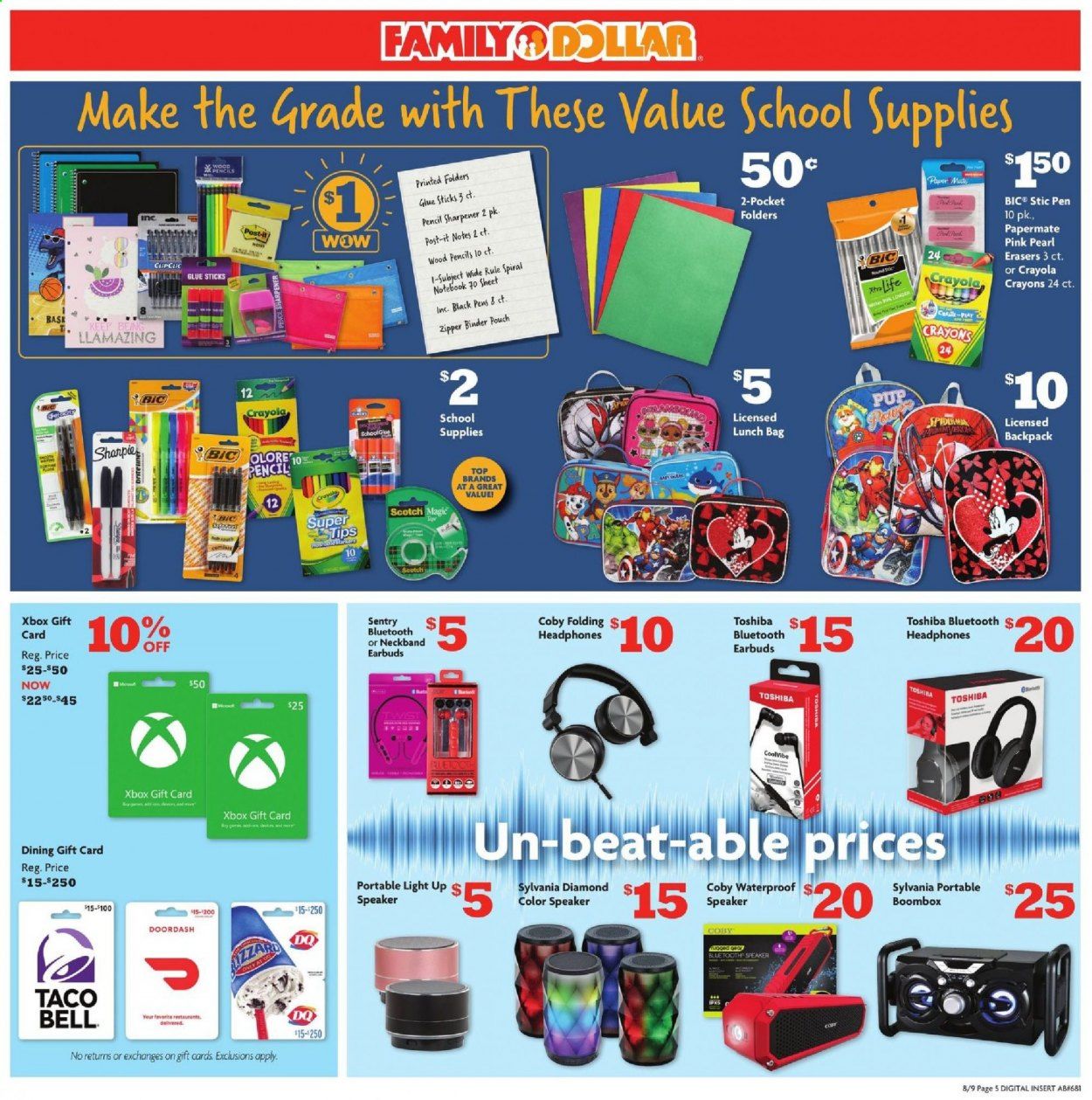 Family Dollar Weekly Ad August 9 to August 15