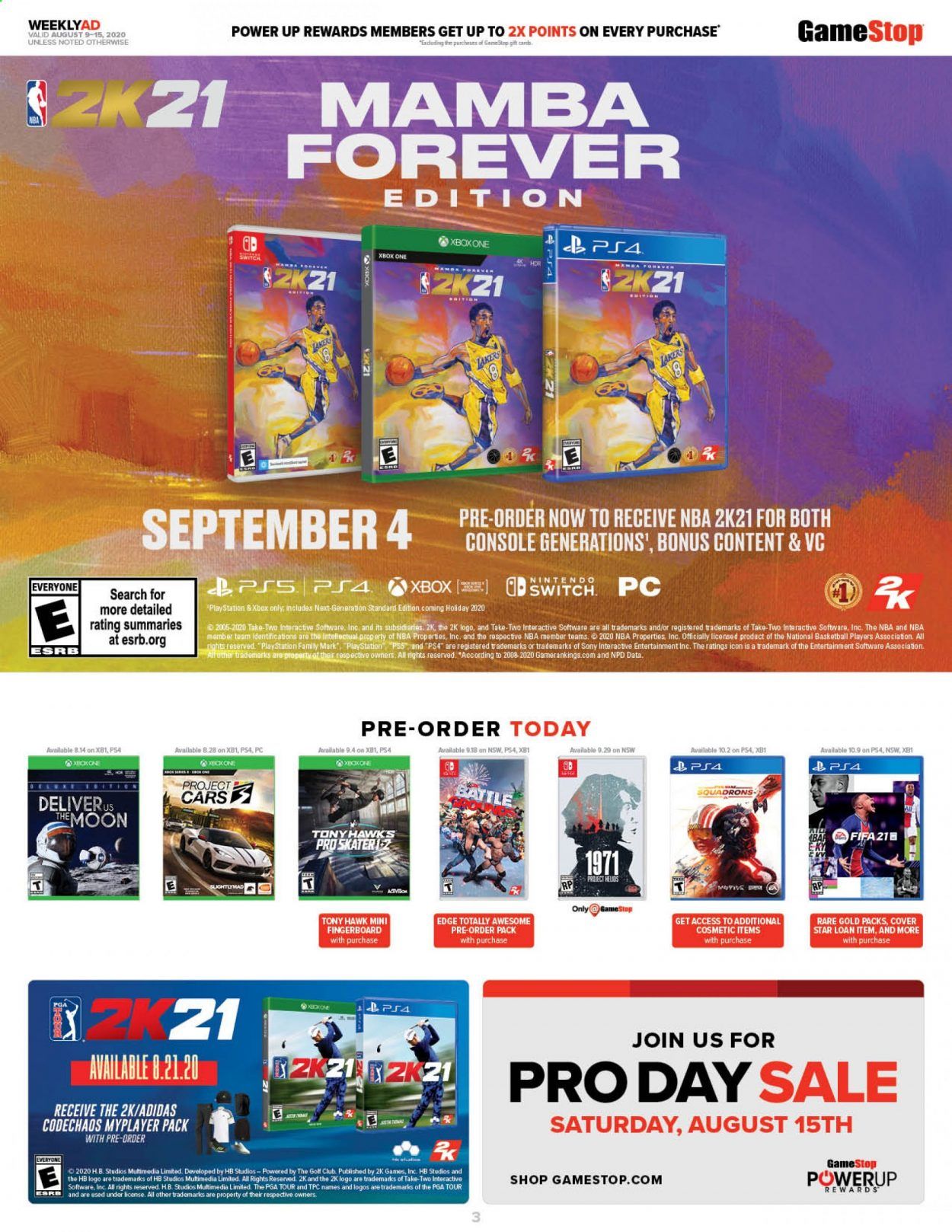 GameStop Weekly Ad August 9 to August 15