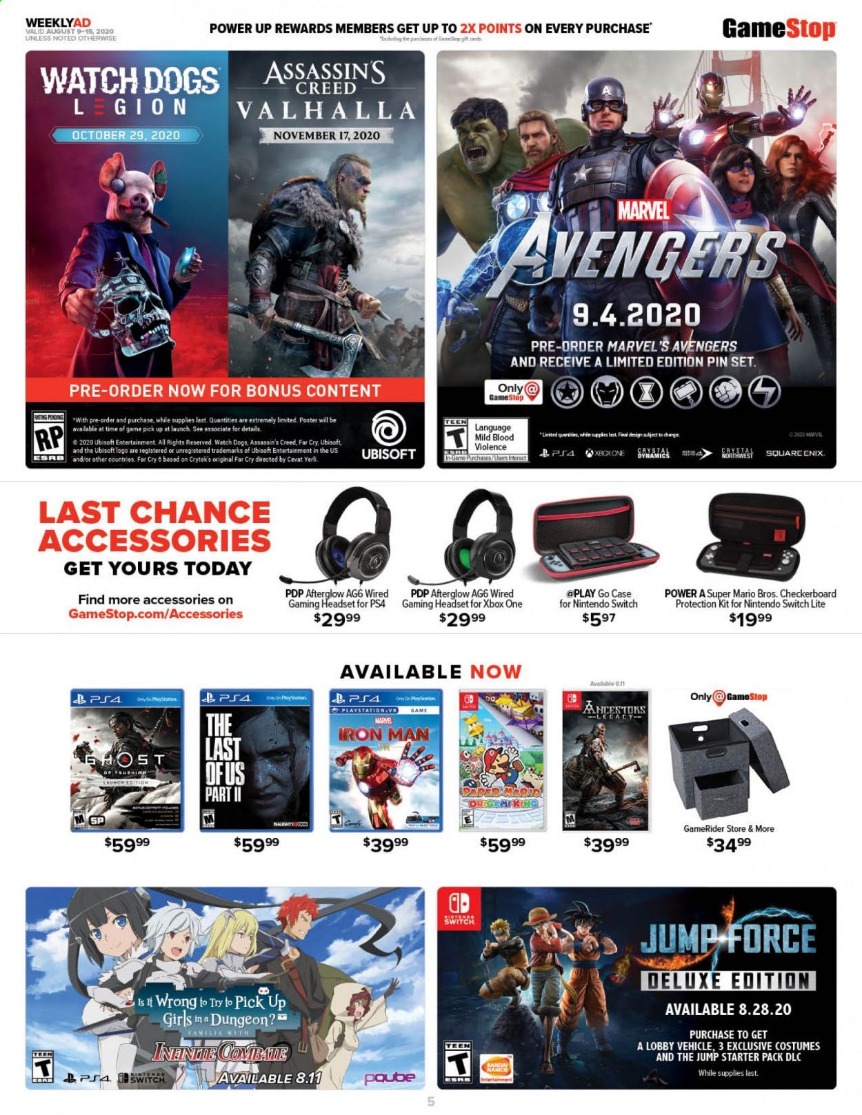 GameStop Weekly Ad August 9 to August 15