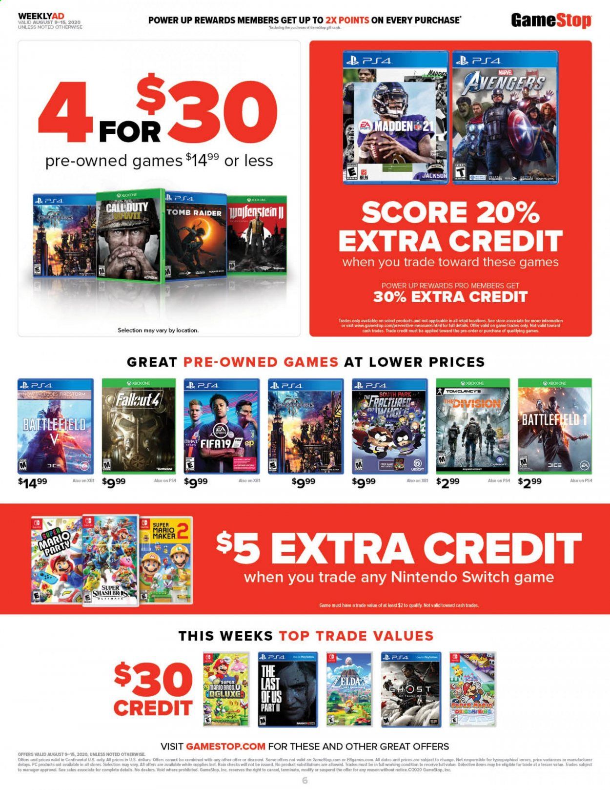 GameStop Weekly Ad August 9 to August 15