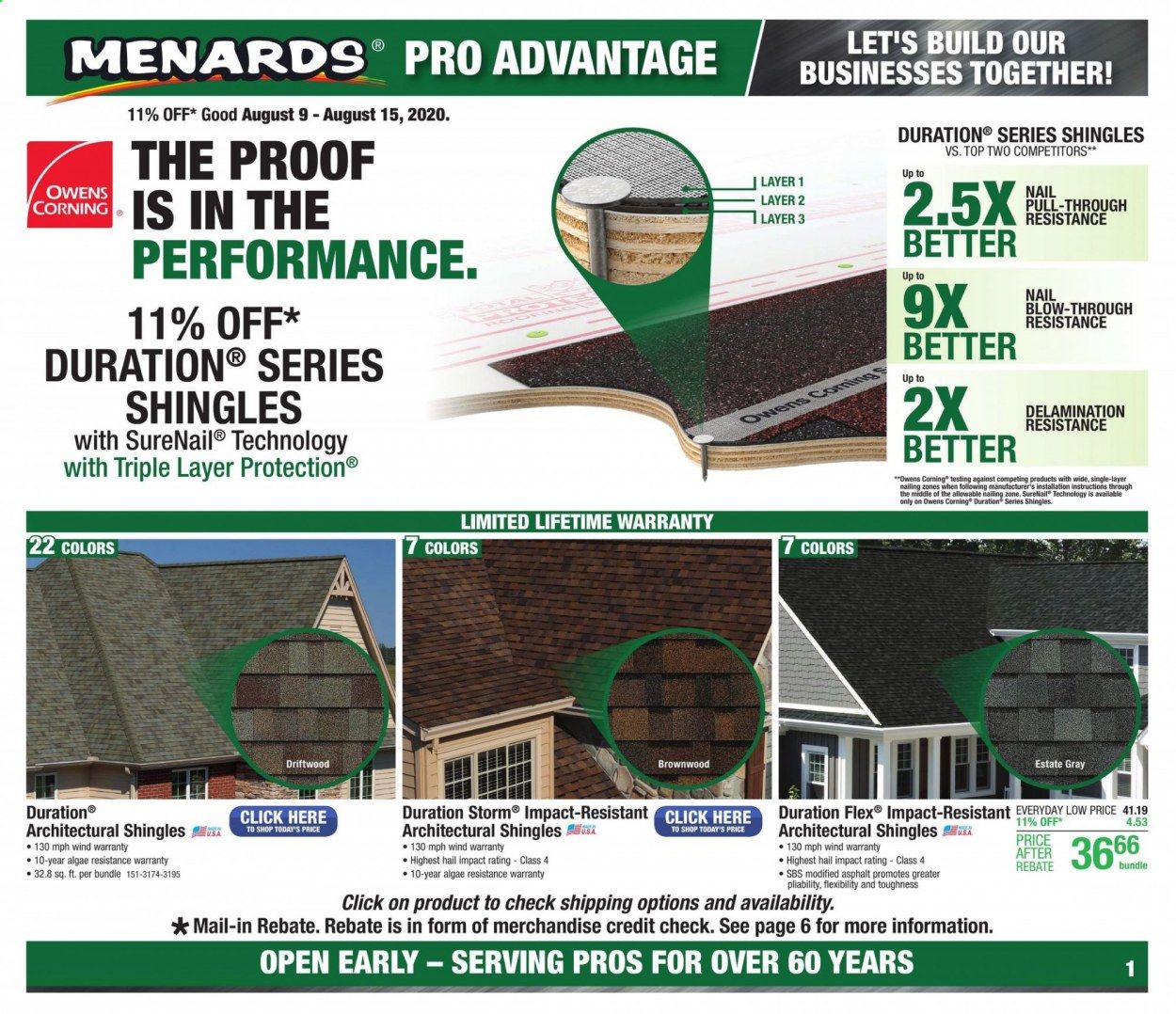Menards Weekly Ad August 9 to August 15