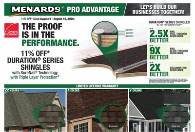 Menards Weekly Ad August 9 to August 15