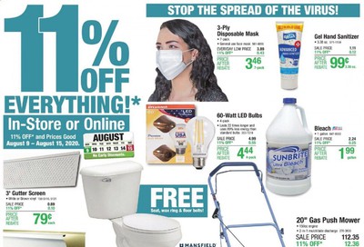 Menards Weekly Ad August 9 to August 15