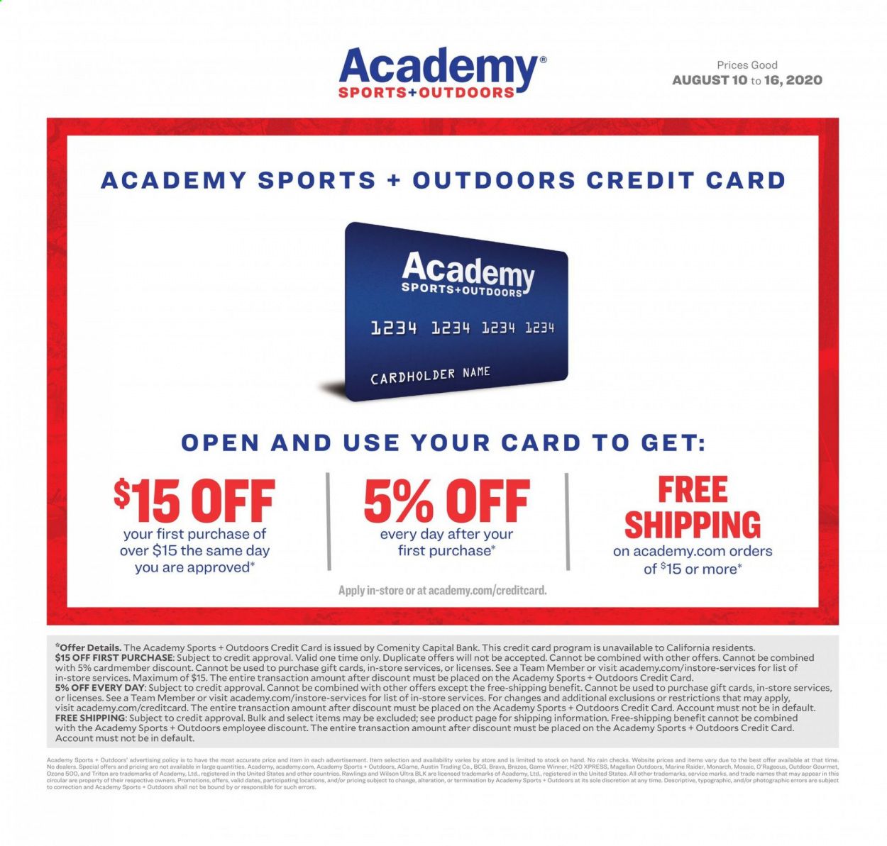 Academy Sports Weekly Ad August 10 to August 16