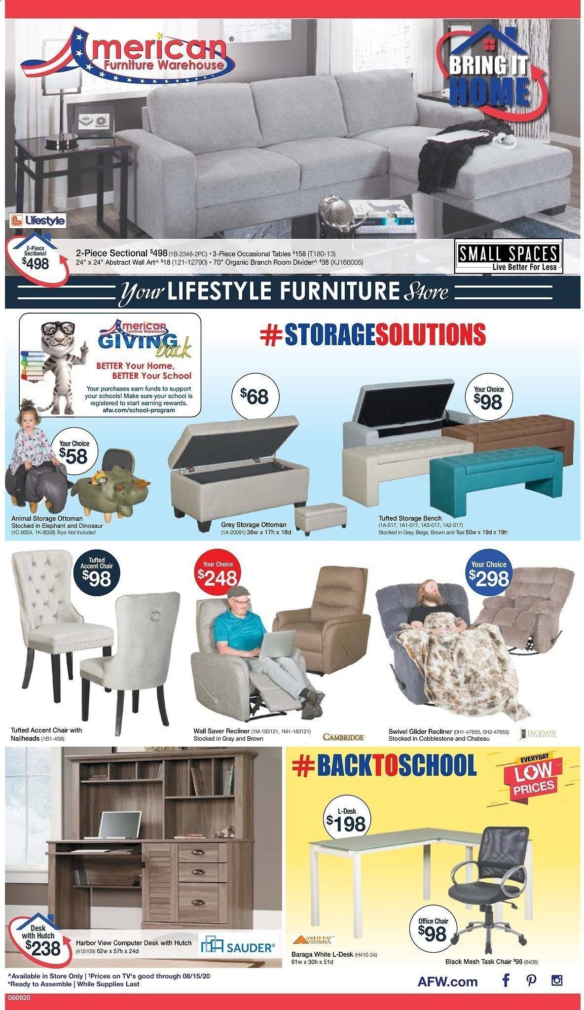 American Furniture Warehouse (CO) Weekly Ad August 9 to August 15