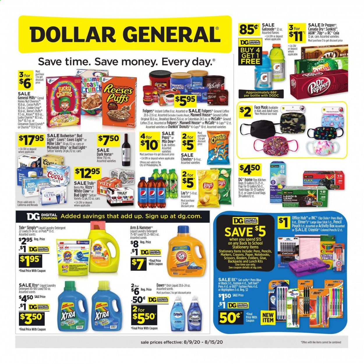 Dollar General Weekly Ad August 9 to August 15