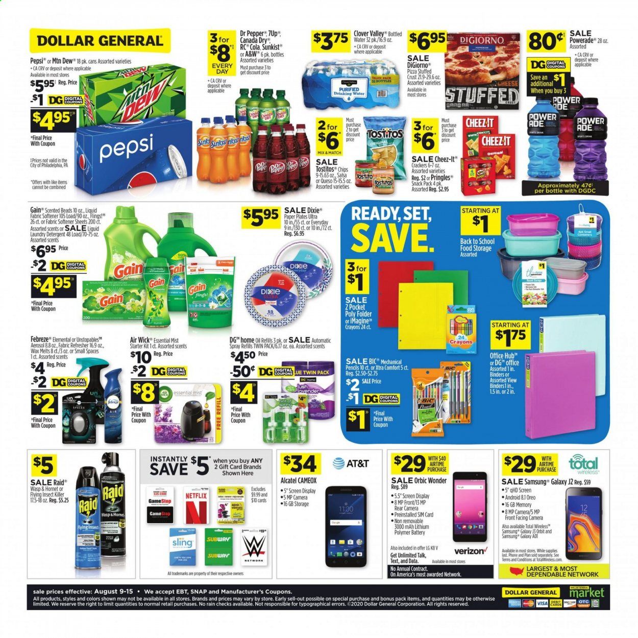 Dollar General Weekly Ad August 9 to August 15