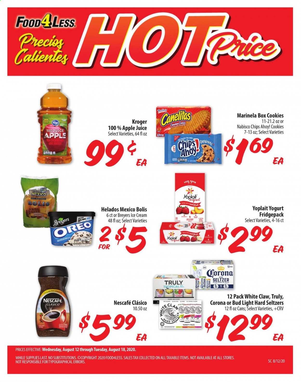 Food 4 Less (CA) Weekly Ad August 12 to August 18