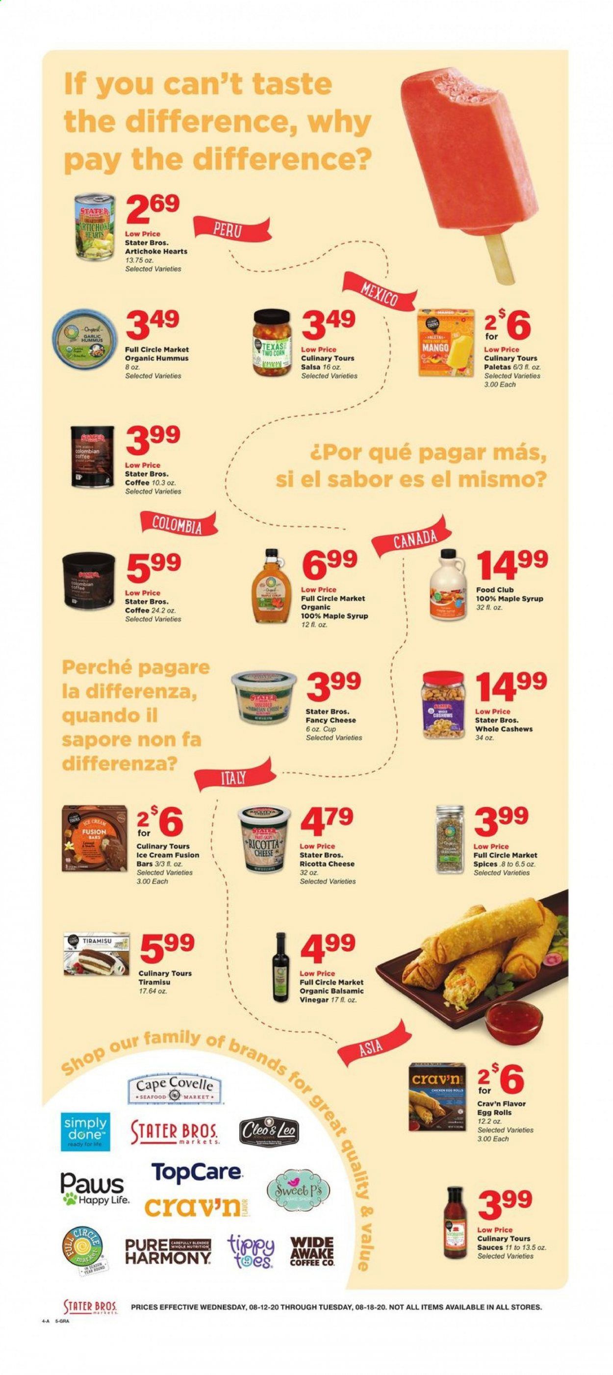Stater Bros. Weekly Ad August 12 to August 18