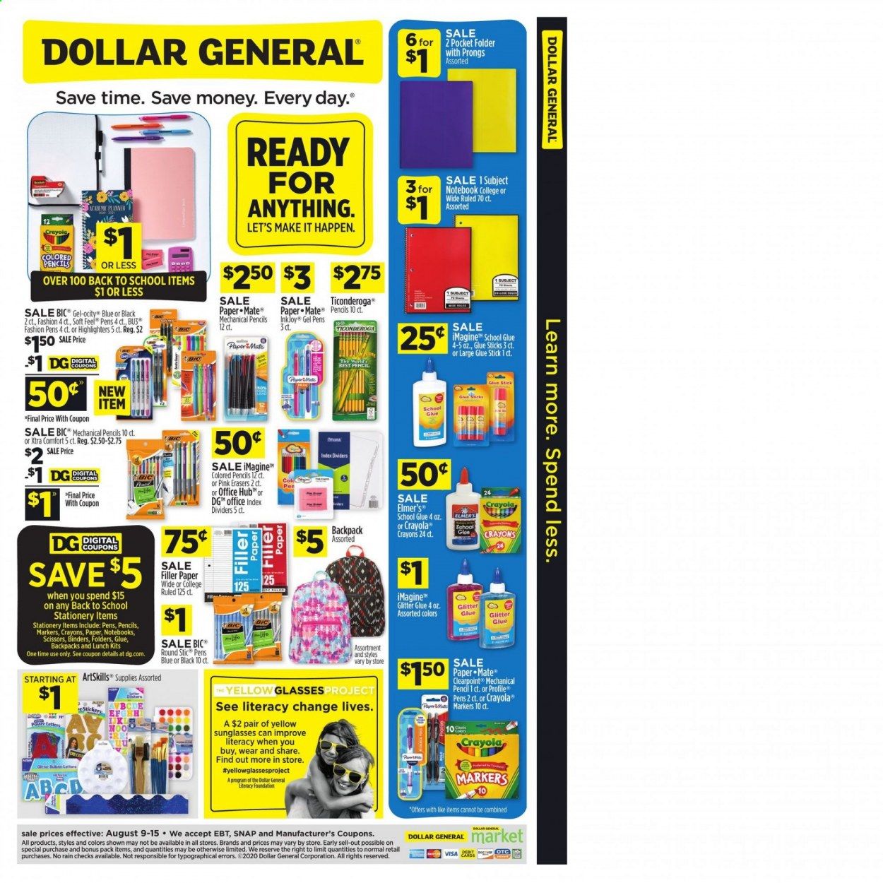 Dollar General (TX) Weekly Ad August 9 to August 15